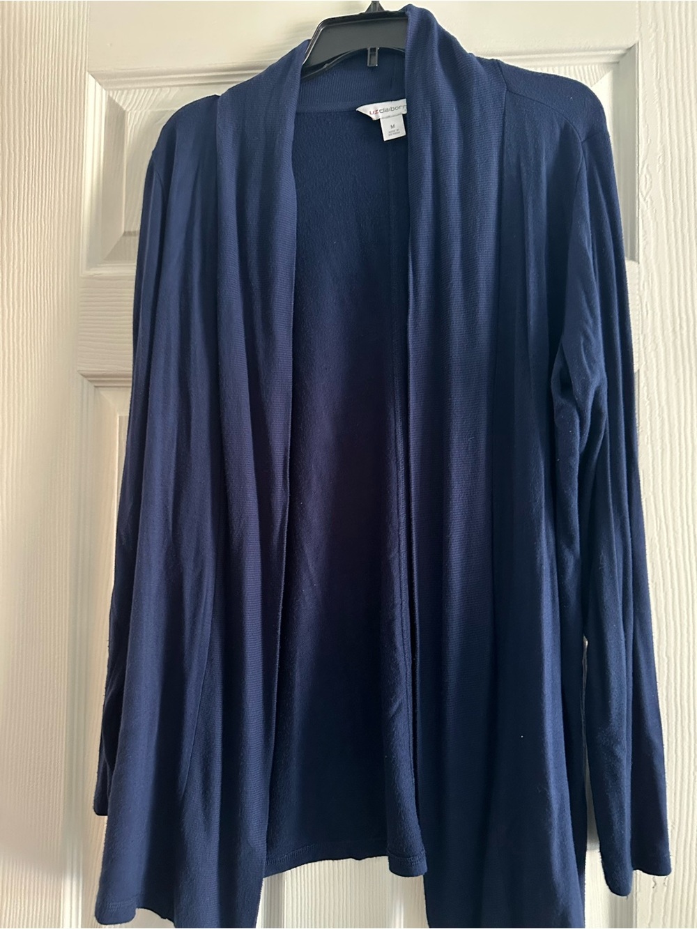 Liz Claiborne Navy Open-Front Women's Cardigan